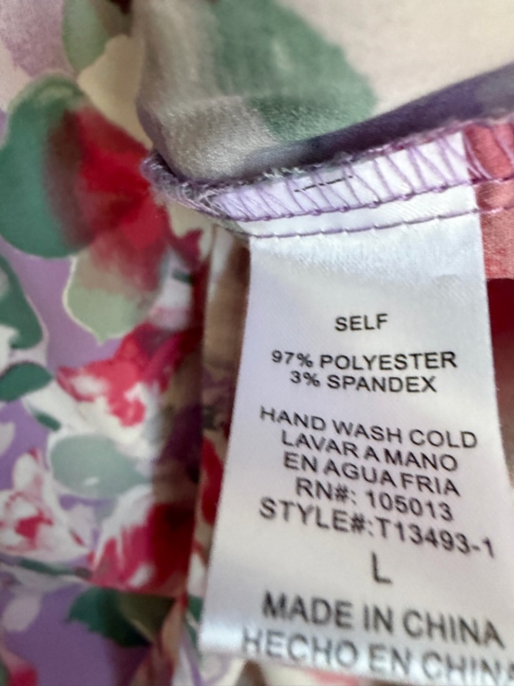 Savanna Jane Lavender and Pink Floral Lace Top L floral embroidered summer boho - Picture 9 of 10